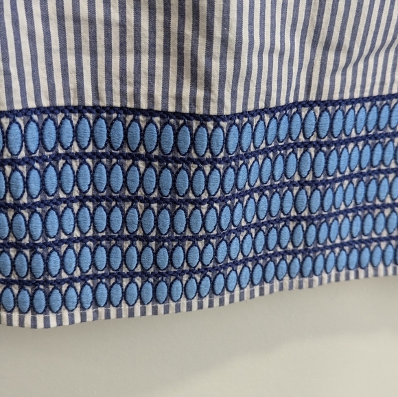 NWT Vineyard Vines Dress Embroidered Cisco Swing Dress Blue White Stripe, Sz 0 - Picture 3 of 9